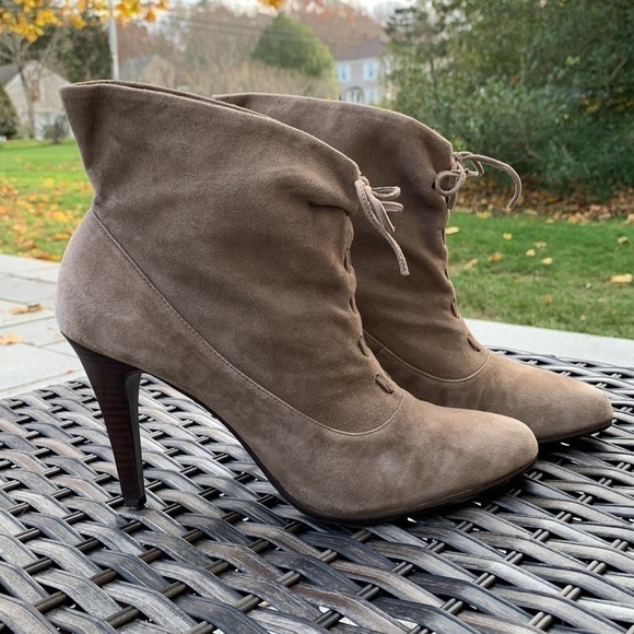 CALVIN KLEIN Sadee Suede Booties - Taupe - Picture 2 of 16